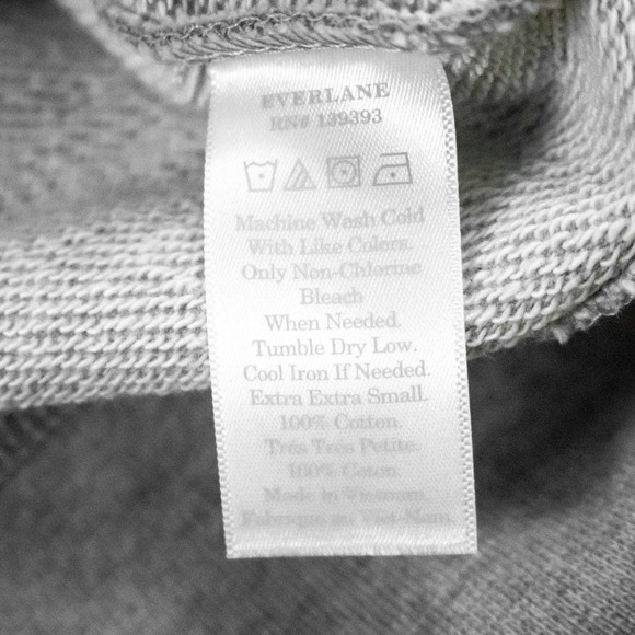 Everlane Womens Gray Crew Neck Sweatshirt Size XXS Pullover Athletic Active - Picture 7 of 10